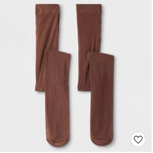 NWT Cat & Jack Girls Pantyhose in Coffee 7-10